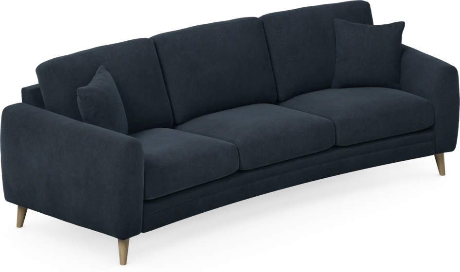 Eden - 3-sits soffa svängd - Blå