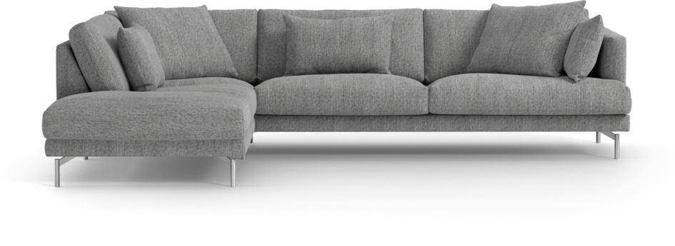 Harper - 3-sits soffa med divan vänster - Grå