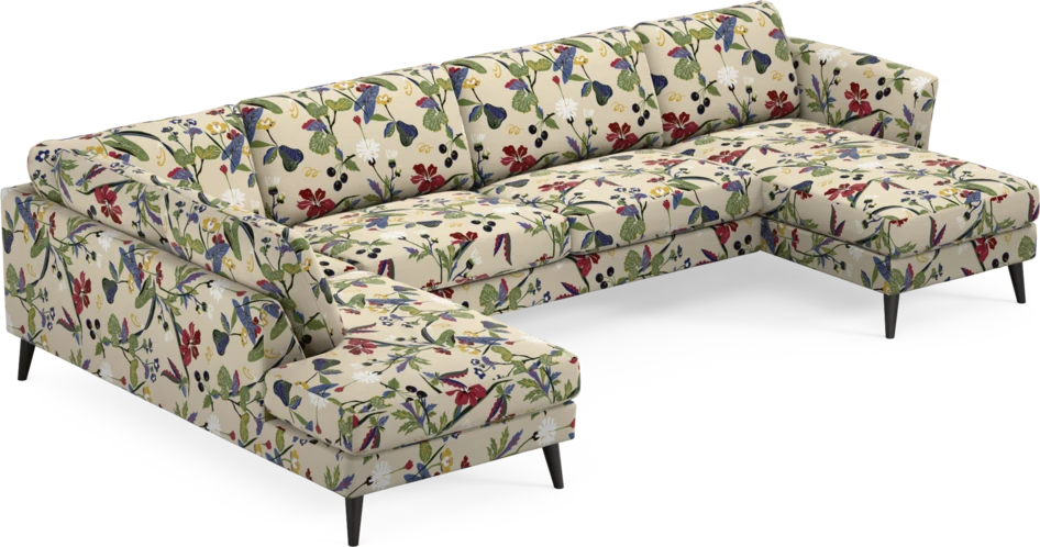 Bridge - 3-sits soffa med divan vänster och schäslong höger - Flerfärgad