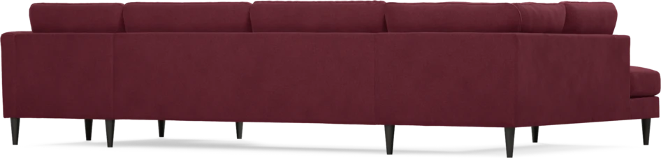 Bridge - 3-sits soffa med divan vänster och schäslong höger - Röd