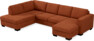 Nevada - 3-sits soffa med divan vänster och schäslong höger - Röd