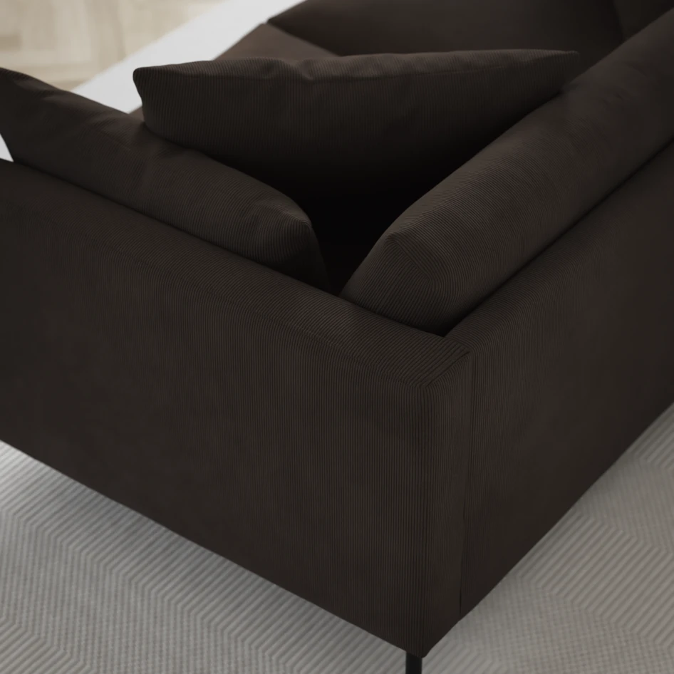 Harper - 3-sits soffa - Brun