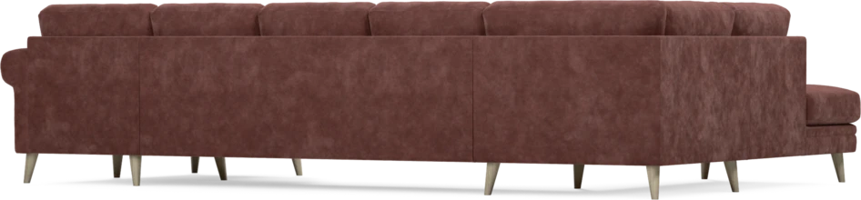 Eden - 3-sits soffa med divan vänster och schäslong höger - Röd
