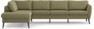 County - 3-sits soffa med divan vänster - Grön