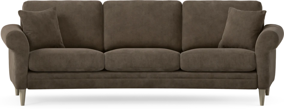 Eden - 3-sits soffa svängd - Brun