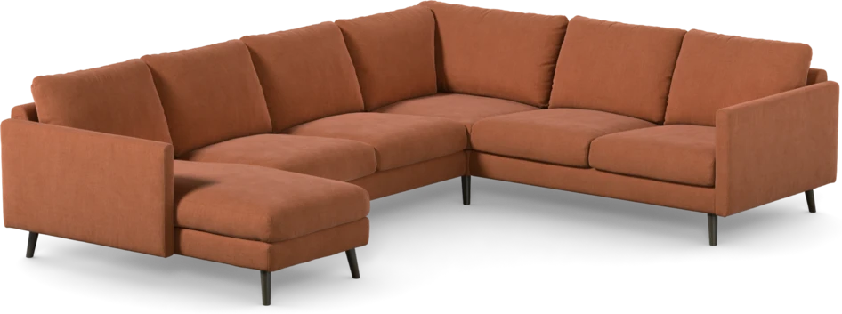 Madison - Hörnsoffa med schäslong vänster - Orange