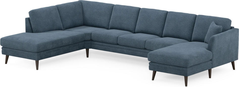 Eden - 3-sits soffa med divan vänster och schäslong höger - Blå