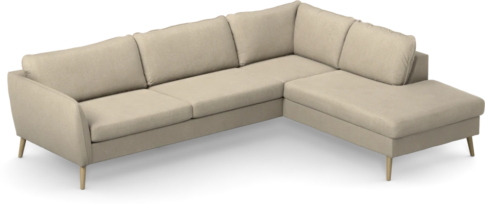 County - 2,5-sits soffa med divan höger - Beige