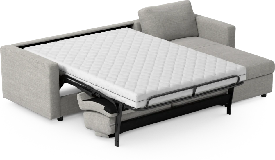 Lindö - Bäddsoffa 2,5-sits med schäslong, vändbar - Brun