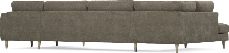 Bridge - 3-sits soffa med divan vänster och schäslong höger - Brun