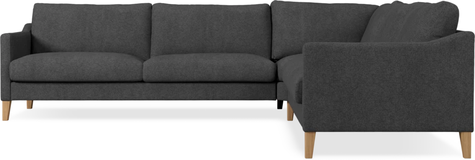 Winston - Hörnsoffa, 3+2-sits - Svart