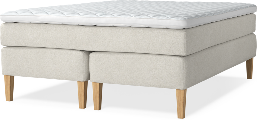 Delux Sense - Kontinentalsäng, dubbelsäng med bäddmadrass - Beige