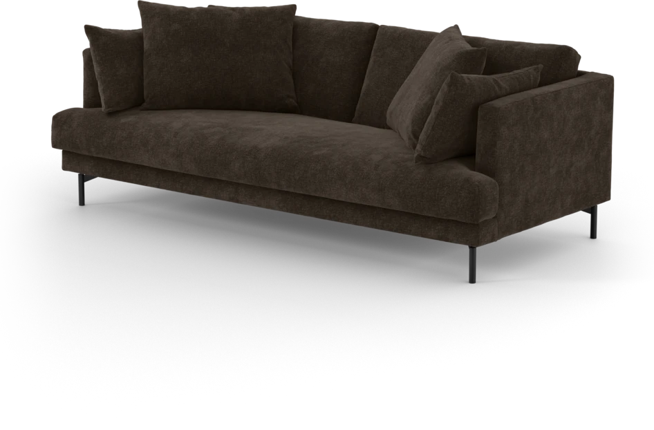 Harper - 3-sits soffa, hel dyna - Brun