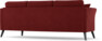 Eden - 3-sits soffa svängd - Röd