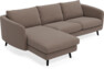 Madison Lux - 2-sits soffa med schäslong vänster - Brun