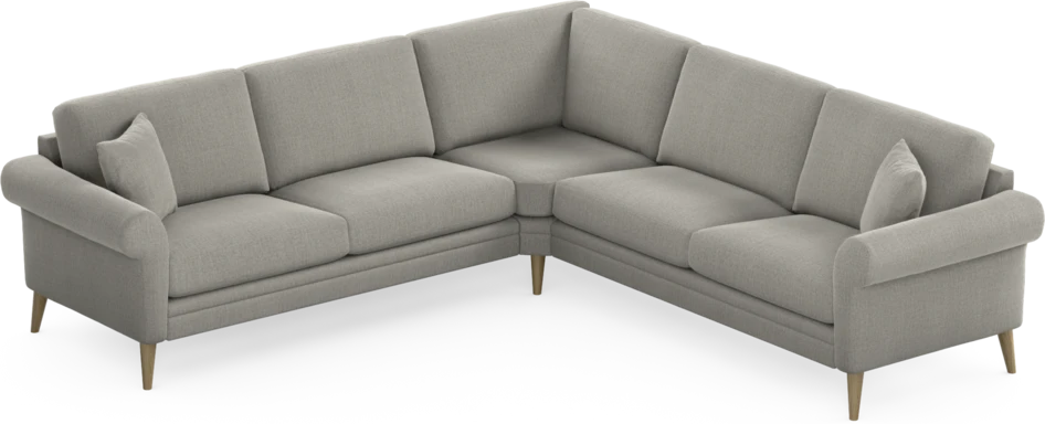 Eden - Hörnsoffa, 2,5+2,5-sits - Grå