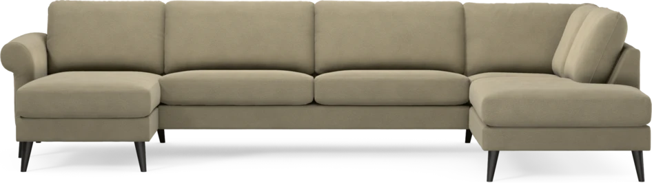 Bridge - 3-sits soffa med schäslong vänster och divan höger - Beige