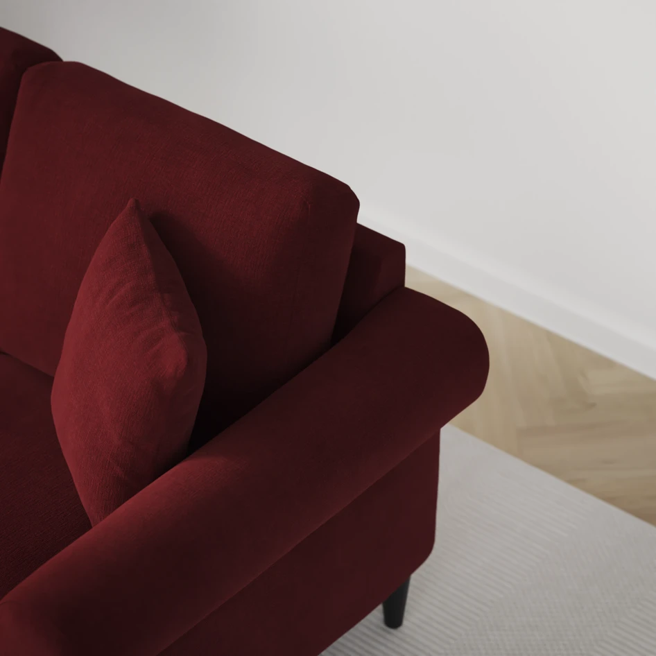 Eden - 3-sits soffa - Röd