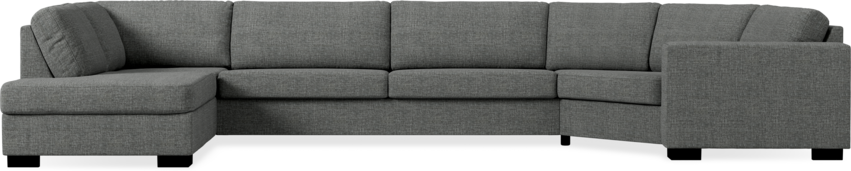 Nevada - 3-sits soffa med divan vänster och cosy hörn höger - Grå