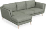 Madison Lux - 2-sits soffa med schäslong vänster - Turkos