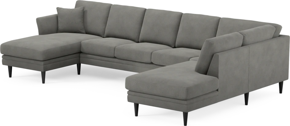 Eden - 3-sits soffa med schäslong vänster och divan höger - Grå