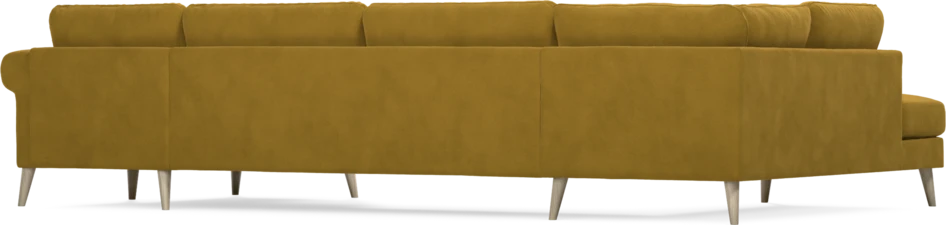 Bridge - 3-sits soffa med divan vänster och schäslong höger - Gul