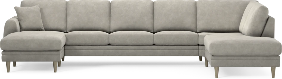 Eden - 3-sits soffa med schäslong vänster och divan höger - Grå