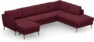 County - 3-sits soffa med schäslong vänster och divan höger - Röd