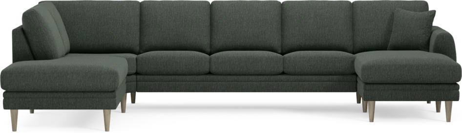 Eden - 3-sits soffa med divan vänster och schäslong höger - Grön