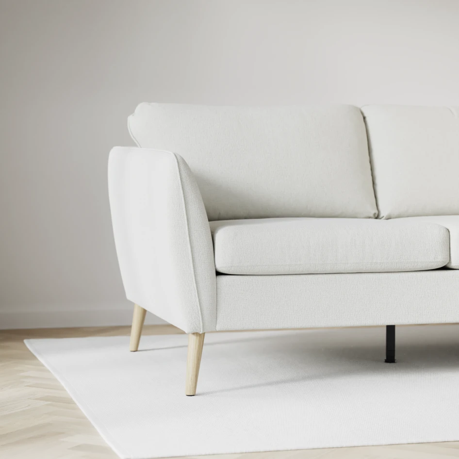 County - 3-sits soffa med divan vänster och schäslong höger - Vit