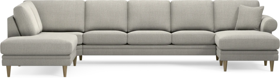 Eden - 3-sits soffa med divan vänster och schäslong höger - Grå