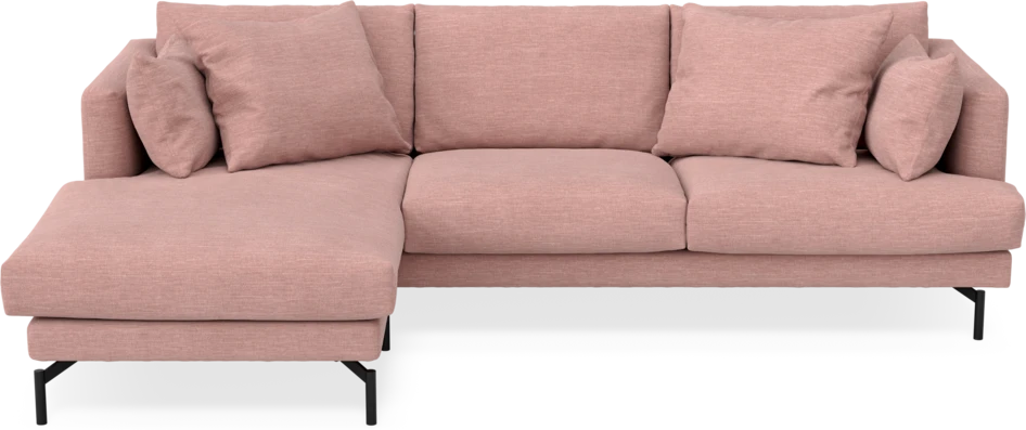 Harper - 4-sits med schäslong vänster - Rosa