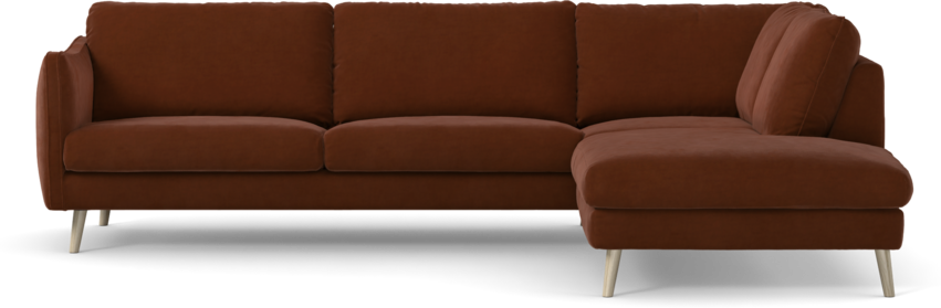 Madison Lux - 3-sits soffa med divan höger - Orange