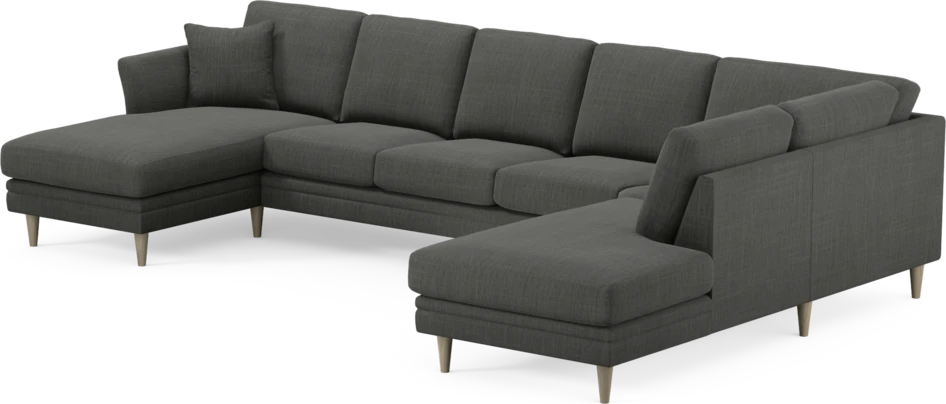 Eden - 3-sits soffa med schäslong vänster och divan höger - Grå