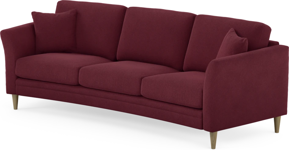 Eden - 3-sits soffa svängd - Röd