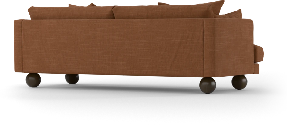 Harper - 3-sits soffa, hel dyna - Orange