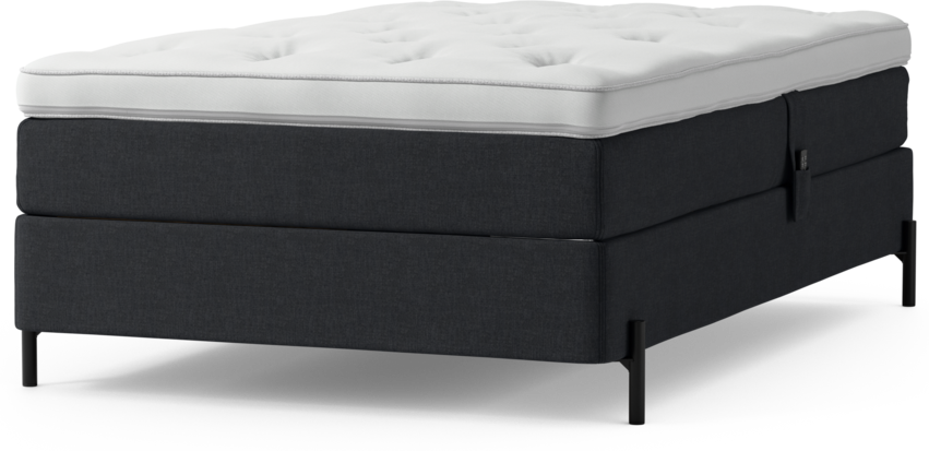 Delux Sense - Ställbar säng, enkelsäng med bäddmadrass och sängben