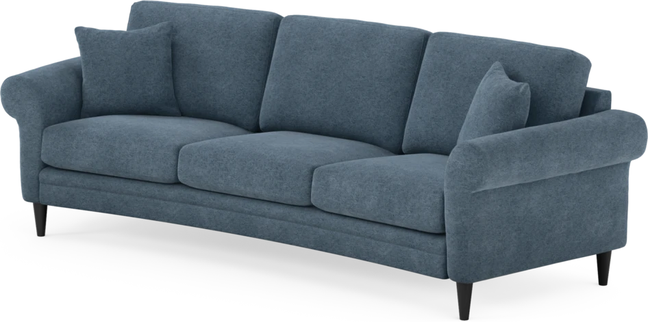 Eden - 3-sits soffa svängd - Blå