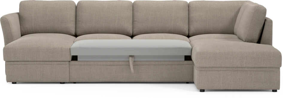 Öland - Bäddsoffa med schäslong vänster och divan höger - Beige