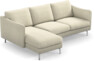 Madison Lux - 2-sits soffa med schäslong vänster - Vit