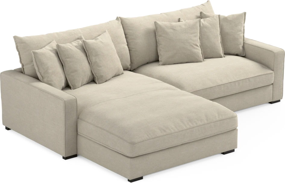 Rossi - 2-sits soffa med schäslong XL vänster - Beige
