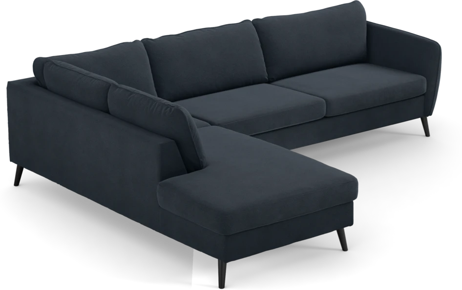 County - 2,5-sits soffa med divan vänster - Blå