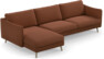 Madison Lux - 3-sits soffa med schäslong vänster - Röd