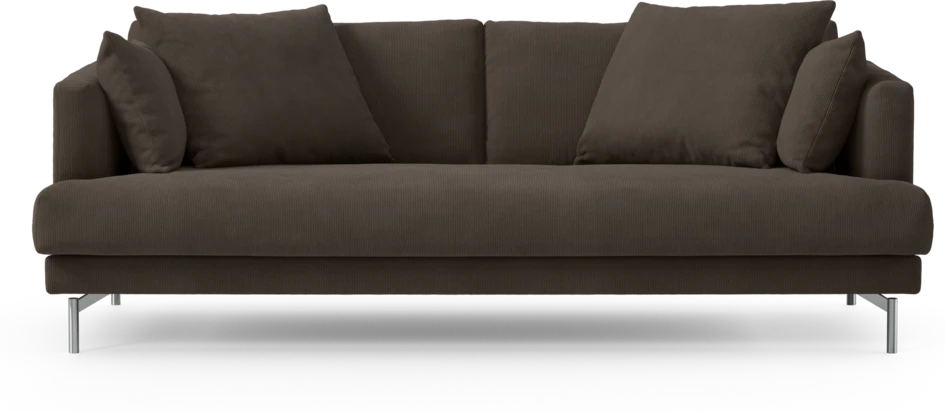 Harper - 3-sits soffa, hel dyna - Brun