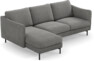 Madison Lux - 2-sits soffa med schäslong vänster - Grå