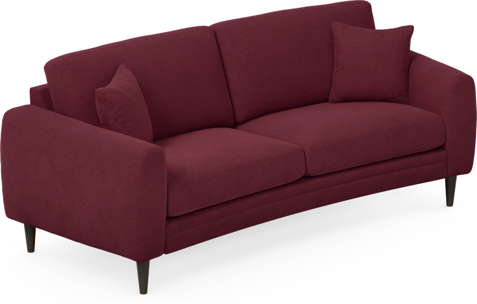 Eden - 2,5-sits soffa svängd - Röd