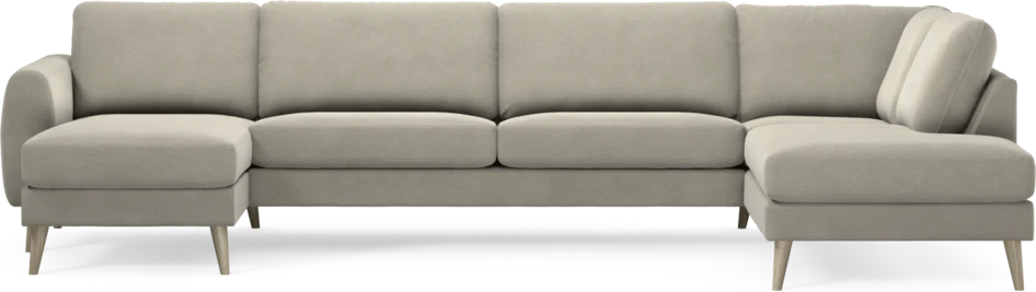 Bridge - 3-sits soffa med schäslong vänster och divan höger - Brun