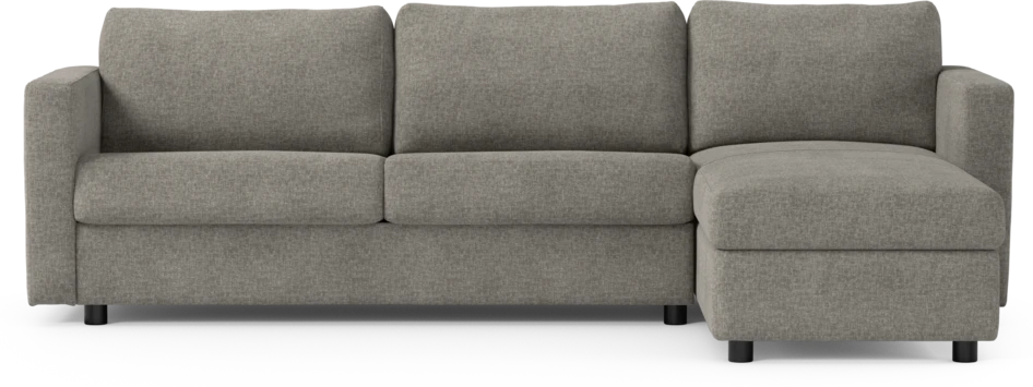 Lindö - Bäddsoffa 2,5-sits med schäslong, vändbar - Grå