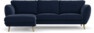 Madison Lux - 2-sits soffa med schäslong vänster - Blå