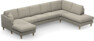 Eden - 3-sits soffa med schäslong vänster och divan höger - Brun